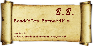 Bradács Barnabás névjegykártya