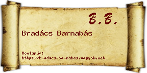 Bradács Barnabás névjegykártya