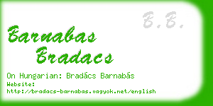 barnabas bradacs business card