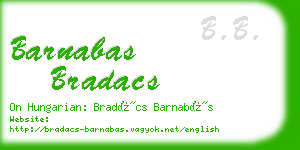 barnabas bradacs business card